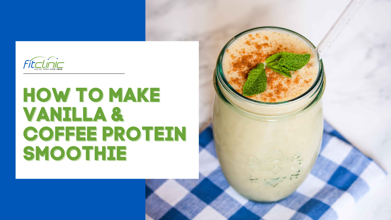 How to make Vanilla & Coffee Protein Smoothie⁠ Recipe⁠ ⁠ Fit Clinic